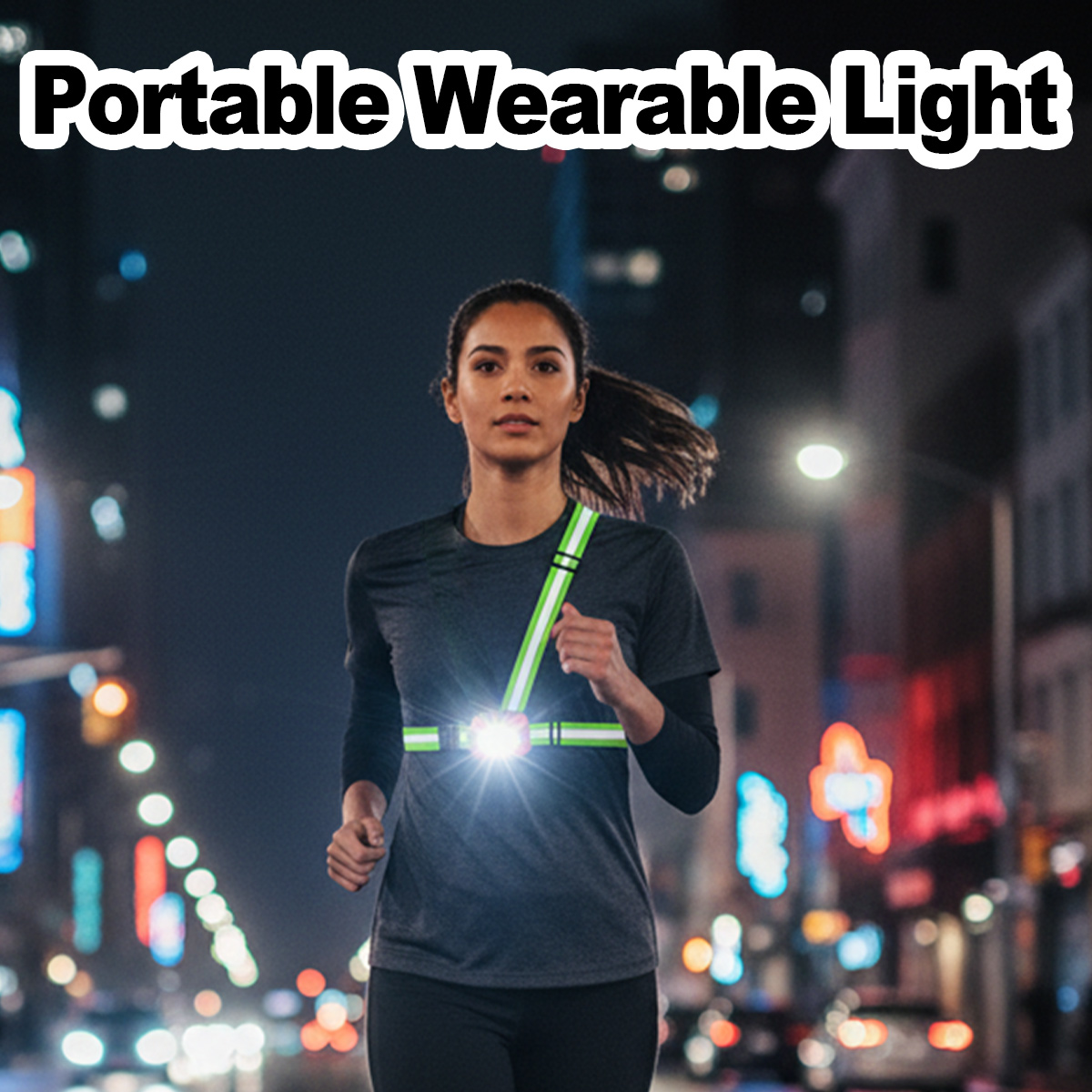 Running Gear Night - مصباح للجري قابل لإعادة الشحن عبر