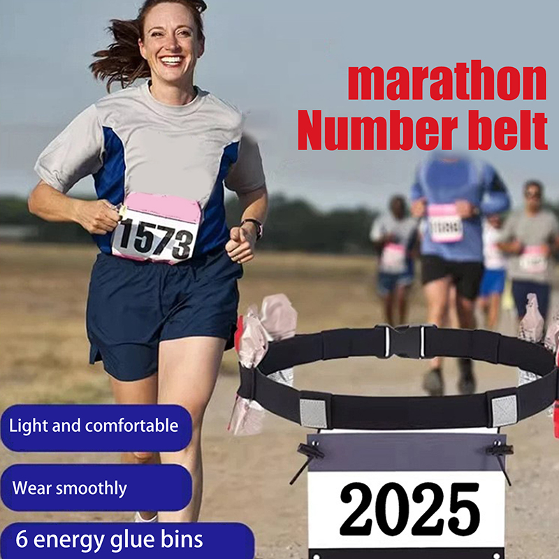 Running Belt Waist - حامل مريلة لرقم سباق الجري وحزام