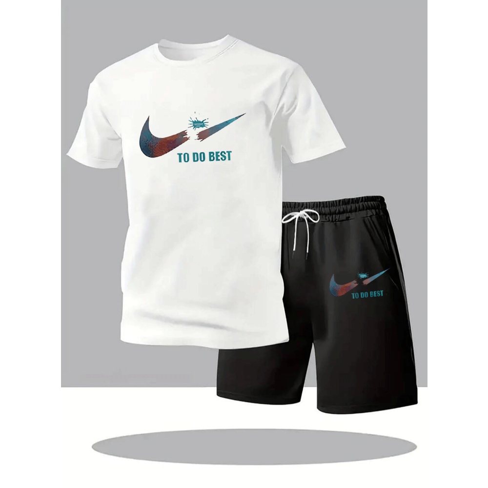 Running Gears - بدلة رياضية صيفية جديدة للرجال، طقم