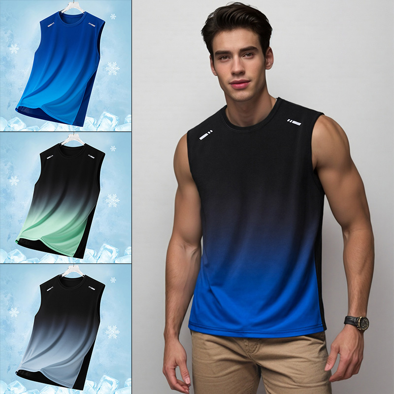 Running Gears - قميص رياضي رجالي بدون أكمام بتدرج