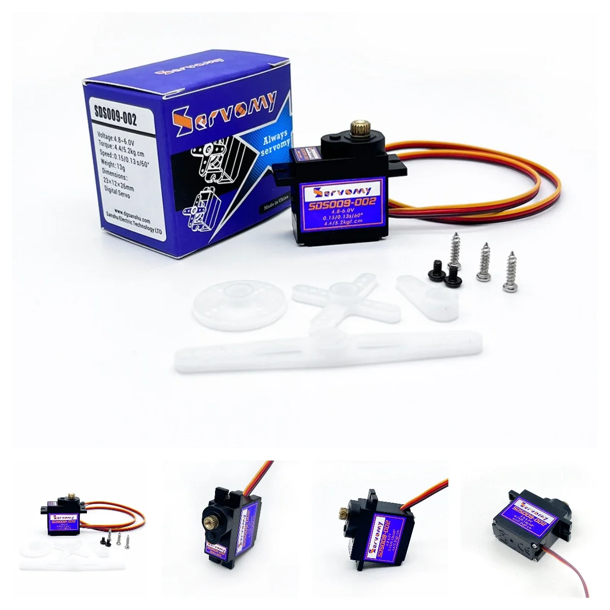 Running Gear Car - 4 قطع سيرفو SDS009-02 بوزن 9