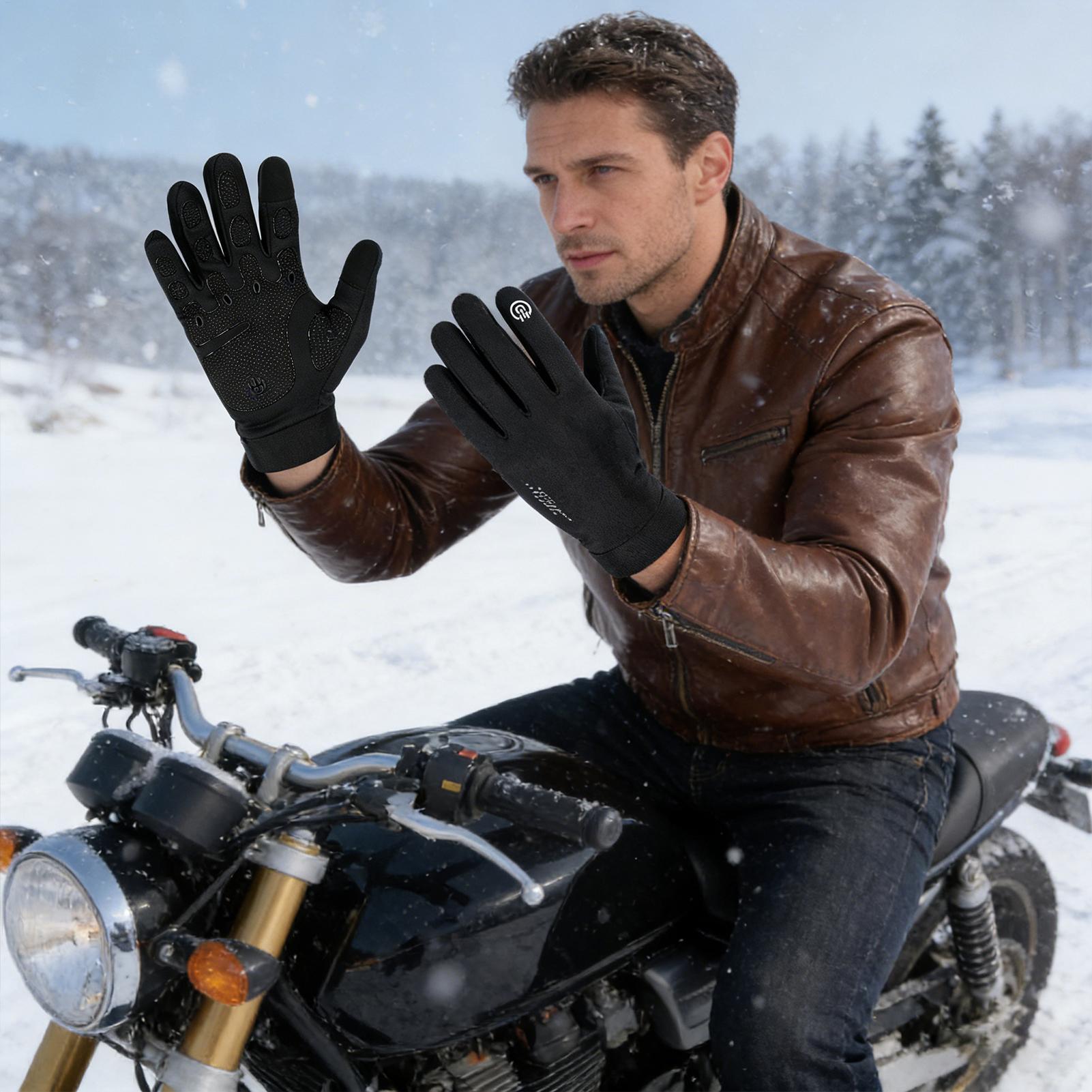 Running Gear In Snow - قفازات كاملة الأصابع للطقس البارد للشتاء
