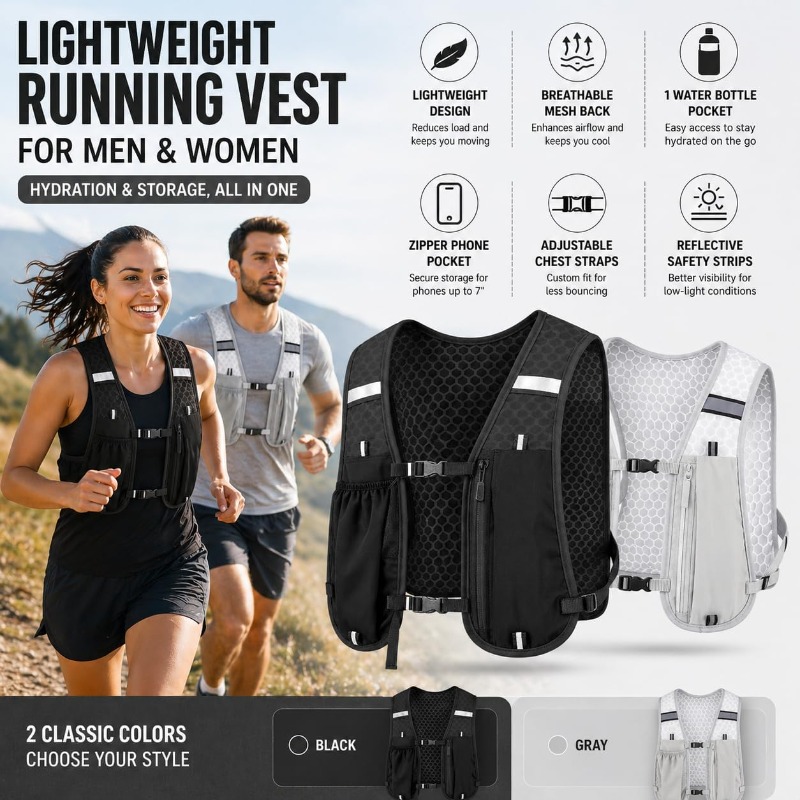 سترة عاكسة خفيفة الوزن للجري و - مراجعة Running Gear Storage وسعره