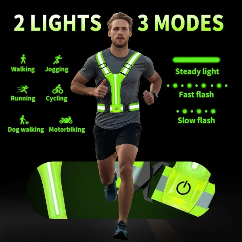 سترة عاكسة للضوء مزودة بإضاءة  - مراجعة Running Gear Night وسعره