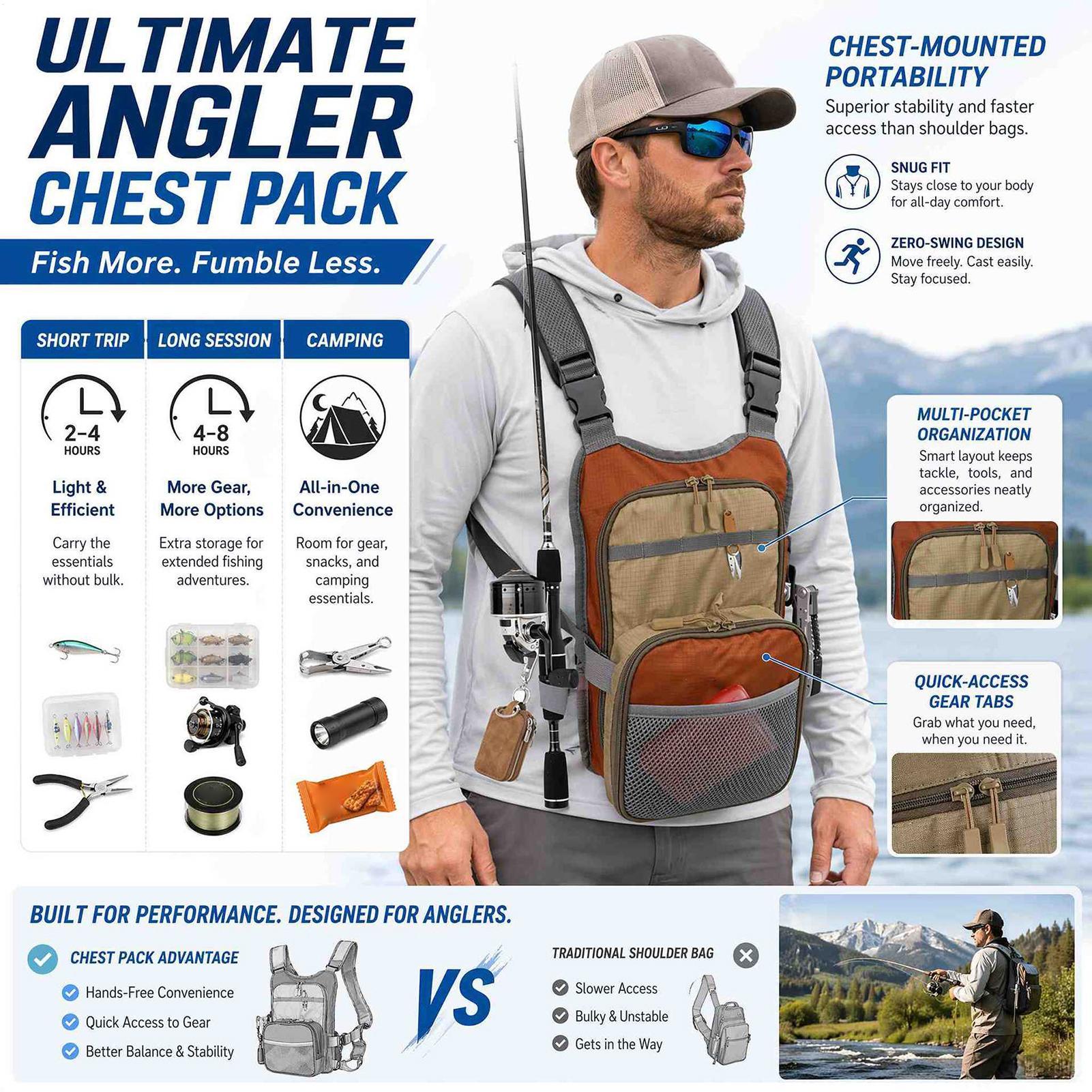 حقيبة صيد مقاومة للماء ومتينة، - مراجعة Running Gear Storage وسعره