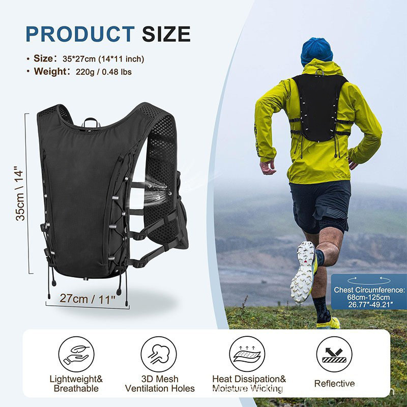 سترة ترطيب، حقيبة ظهر للجري لم - مراجعة Running Gear Competition وسعره