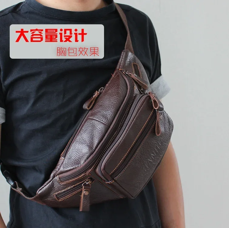 جلد البقر الأصلي الخصر حقيبة ا - مراجعة Running Belt Waist وسعره