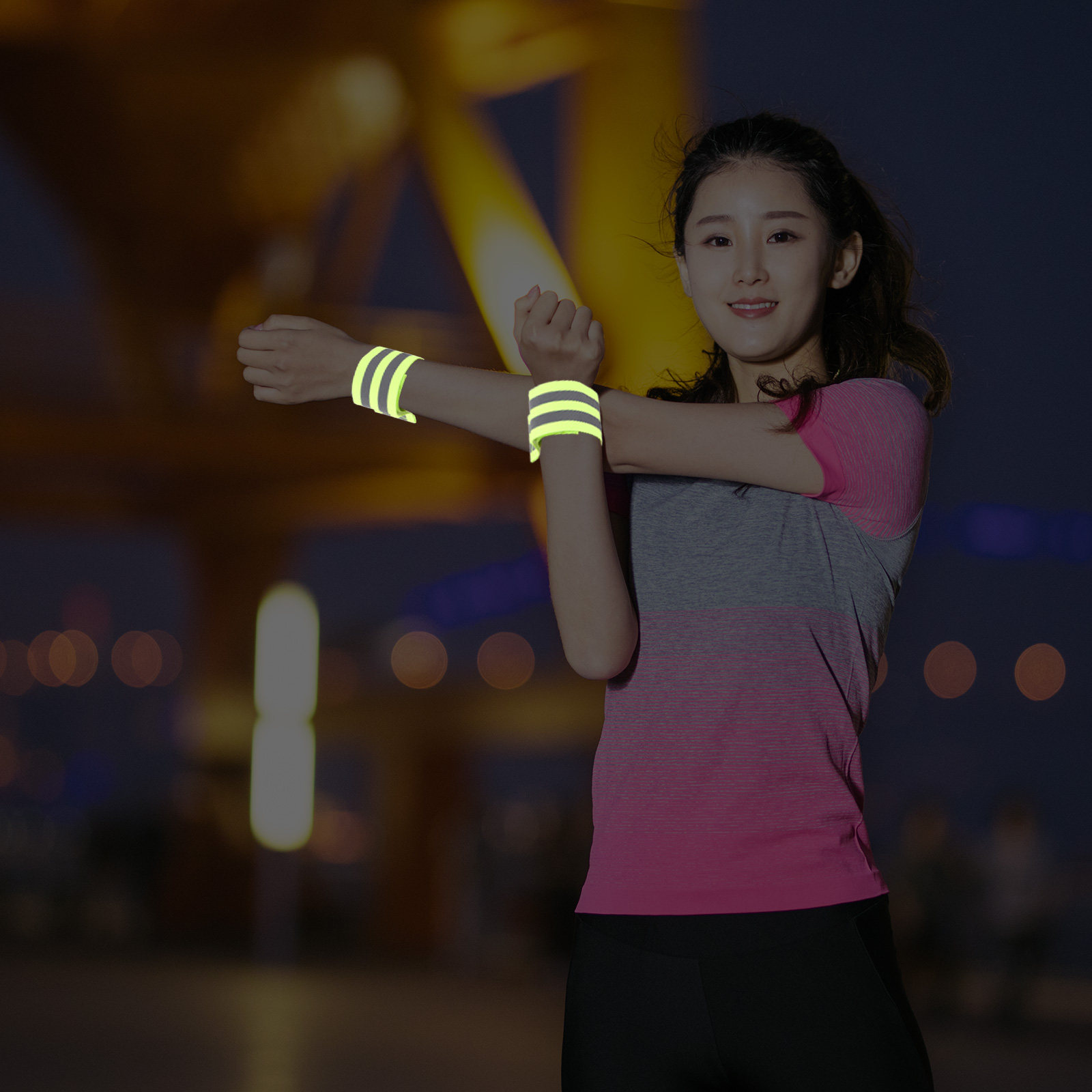 4 أزواج من أربطة المعصم العاكس - مراجعة Running Gear Night وسعره