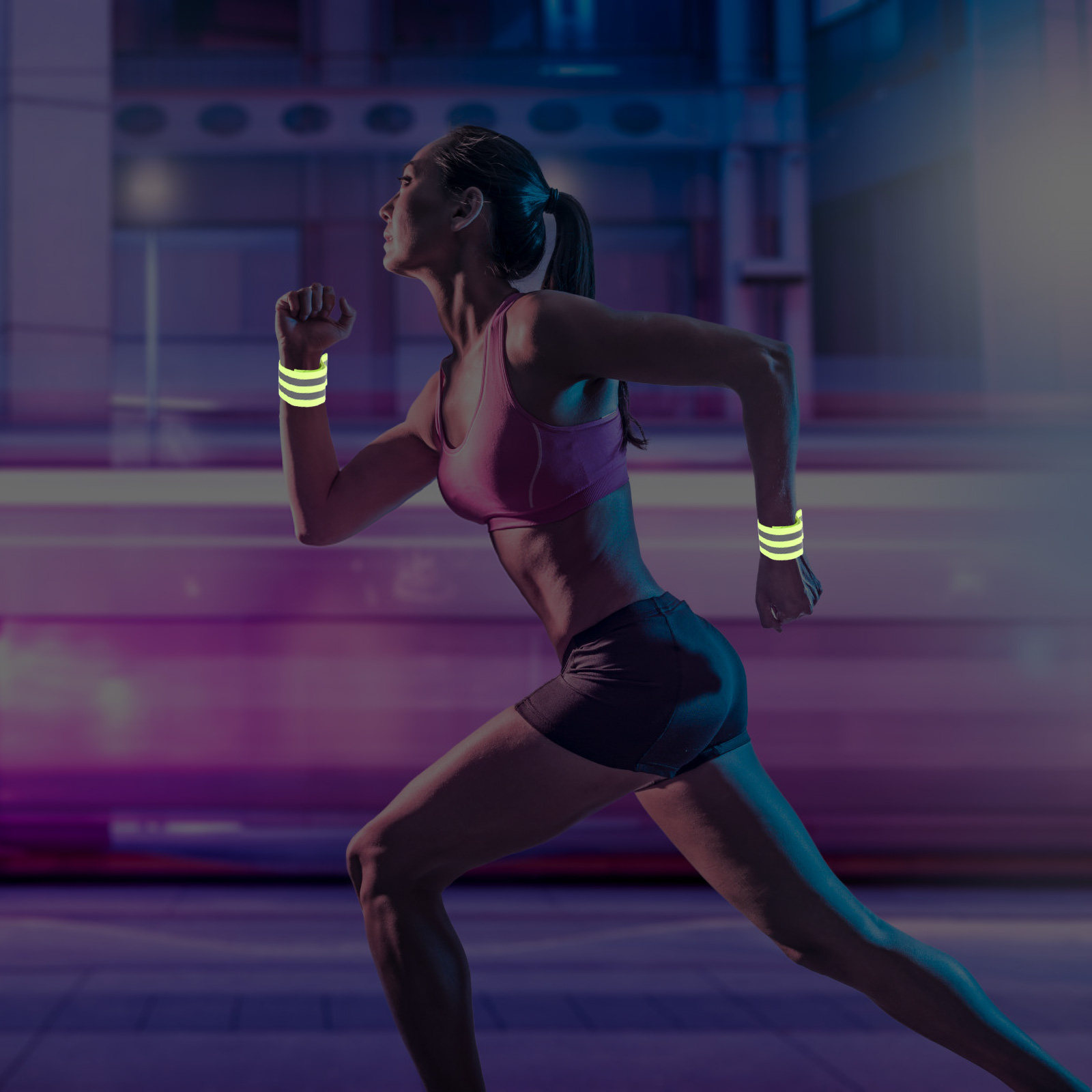 4 أزواج من أربطة المعصم العاكس - مراجعة Running Gear Night وسعره