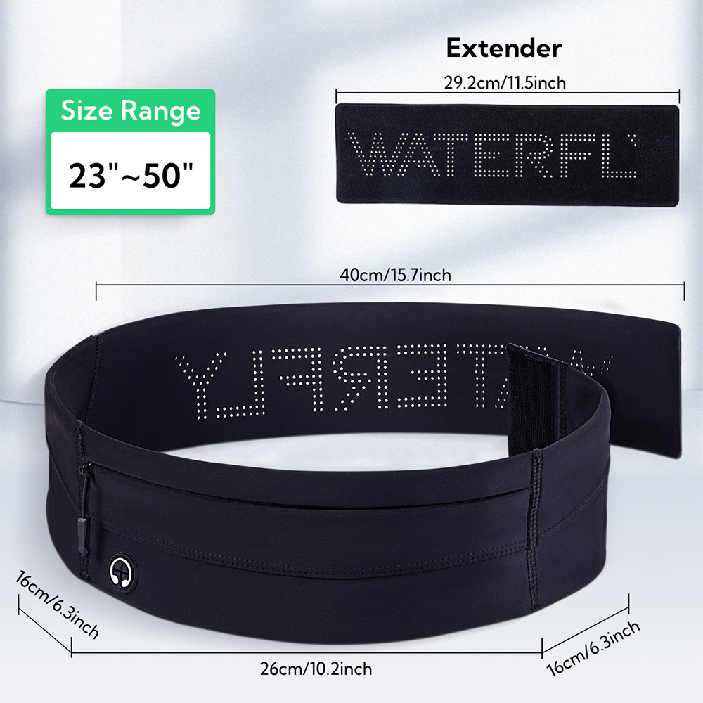 WATERFLY حزام الجري حزمة مراوح - مراجعة Running Belt Waist وسعره