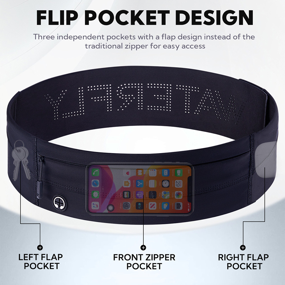 WATERFLY حزام الجري حزمة مراوح - مراجعة Running Belt Waist وسعره